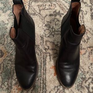 Madewell Black Leather Ankle Booties